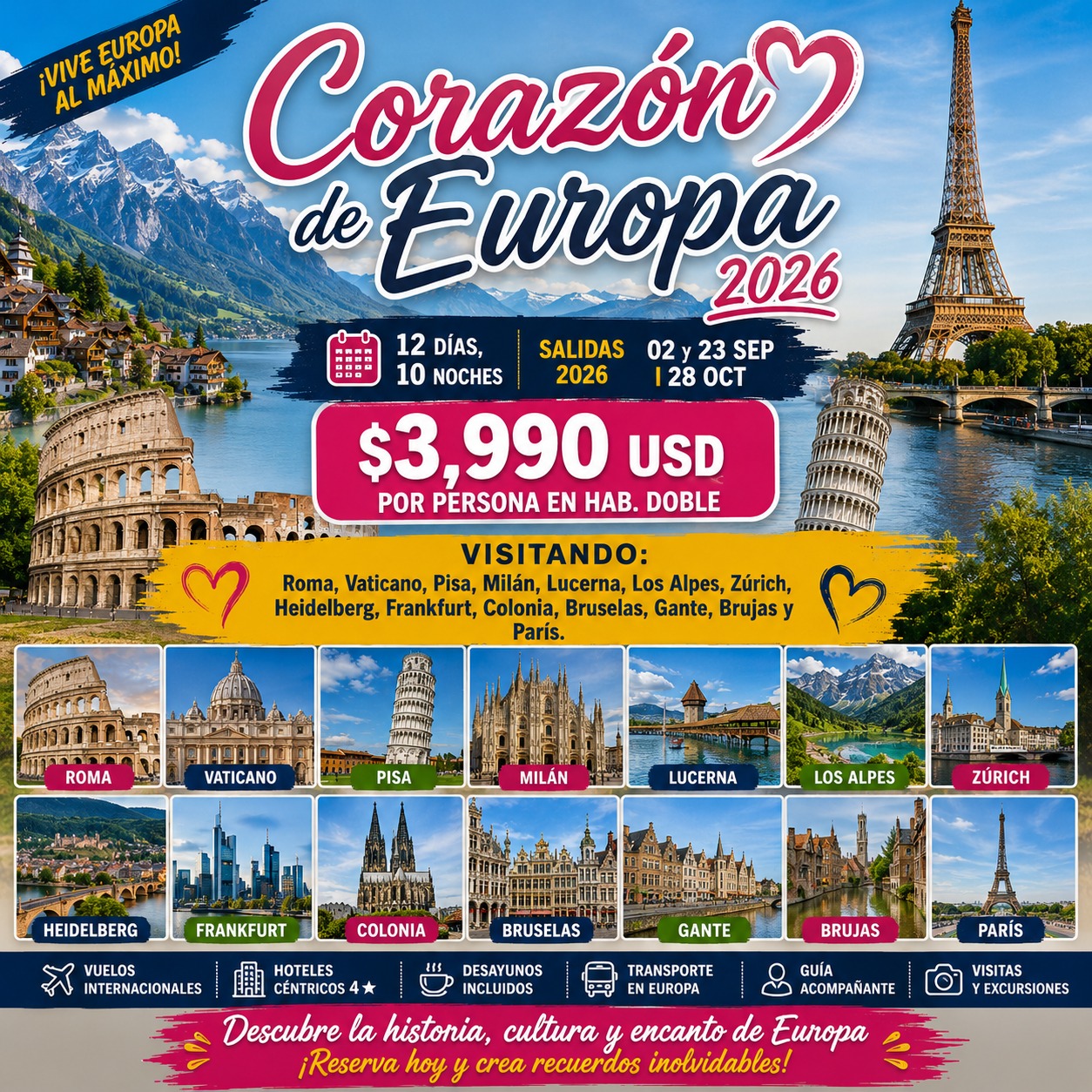 Corazón de Europa 2026 con Eurodisney