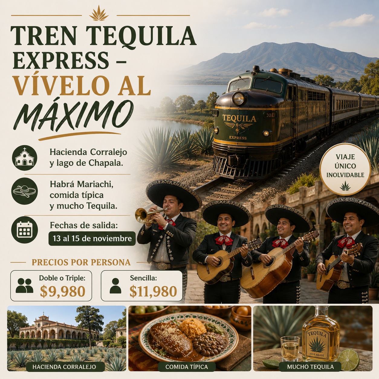 TREN TEQUILA EXPRESS – VÍVELO AL MÁXIMO